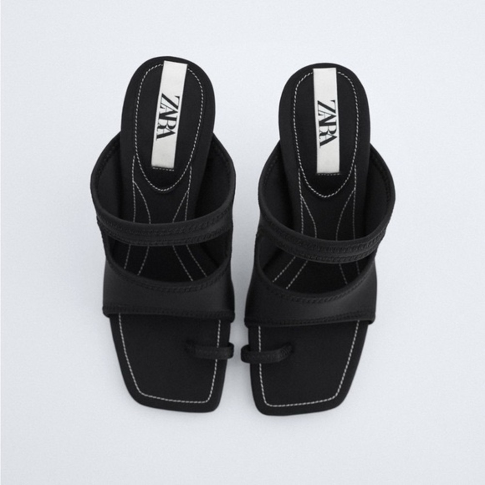 Zara comfy black heels